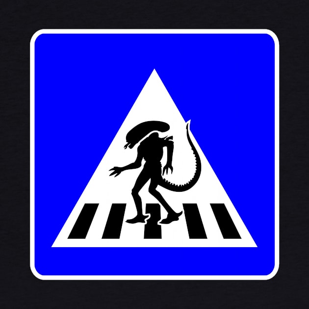 Alien Crosswalk Sign 3 by prometheus31